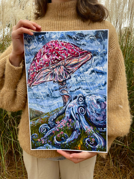 Shroom Gloom Paper Print