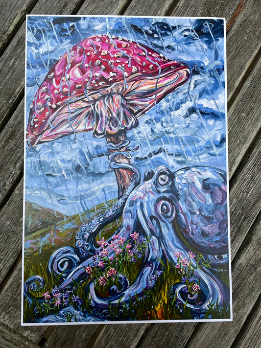 Shroom Gloom Paper Print