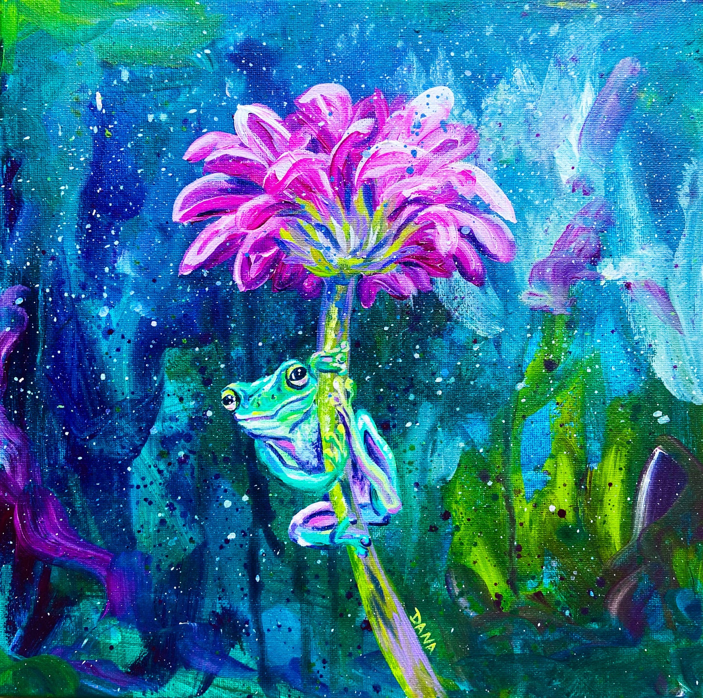 Ribbit in the Rain Archival Giclee