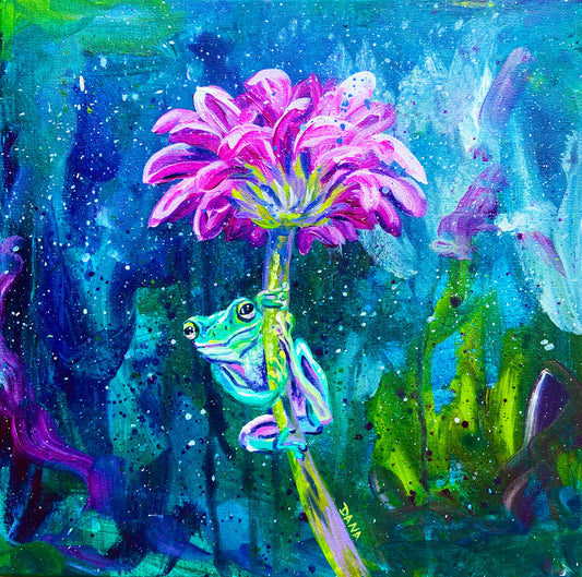 Ribbit in the Rain Archival Giclee